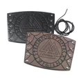 thumbnail image 5 of Retro Bracer Medieval Leather Arm Cuff Gauntlet Wristband Punk Arm Guards for Men Women History Stage Show, 5 of 5