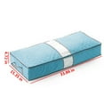 thumbnail image 2 of SINGES Under Bed Storage Bag, Non-Woven Fabric Blanket Organizer Clothes Bag 34*15*5 inches with Clear Windows Reinforced Handles and Zipperd for Blankets, Comforters and Clothing, Blue/Grey, 2 of 7