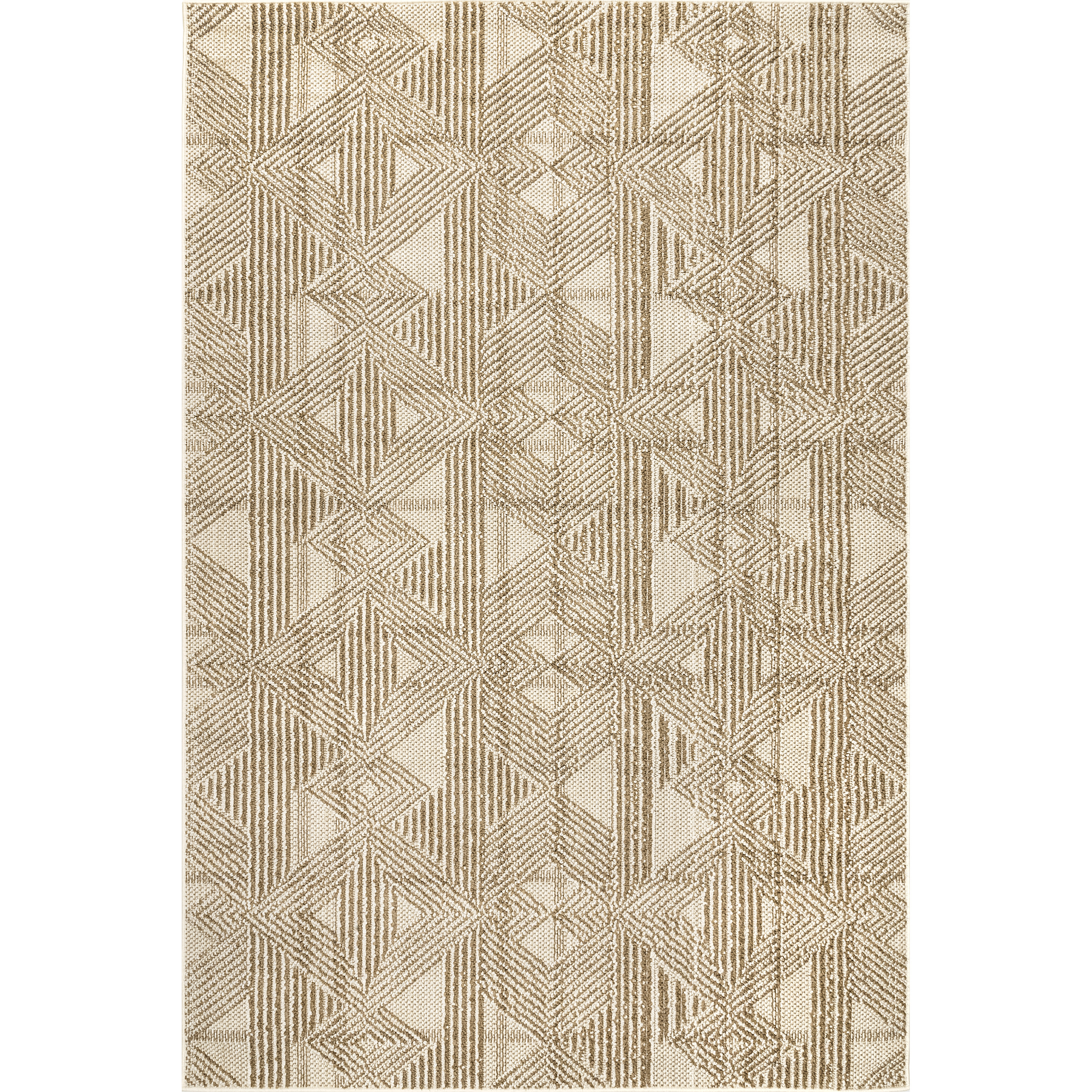 nuLOOM Trinity Textured Abstract Diamonds Area Rug, 7' 10" x 10', Beige