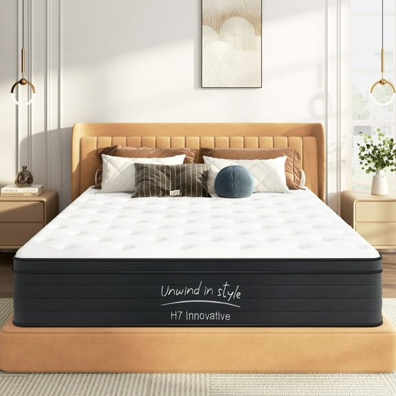 Twin Size 8 Inch Hybrid Mattress in a Box, Medium Firm Gel Memory Foam & Pocket Spring Mattress for Pressure Relief, Cooling Sleep, Motion Isolation