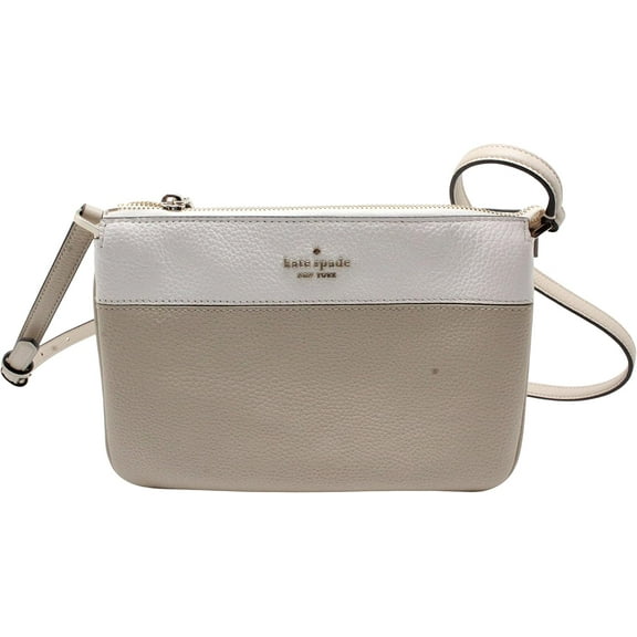 kate spade crossbody purse for women Leila triple gusset handbag for women Light Sand
