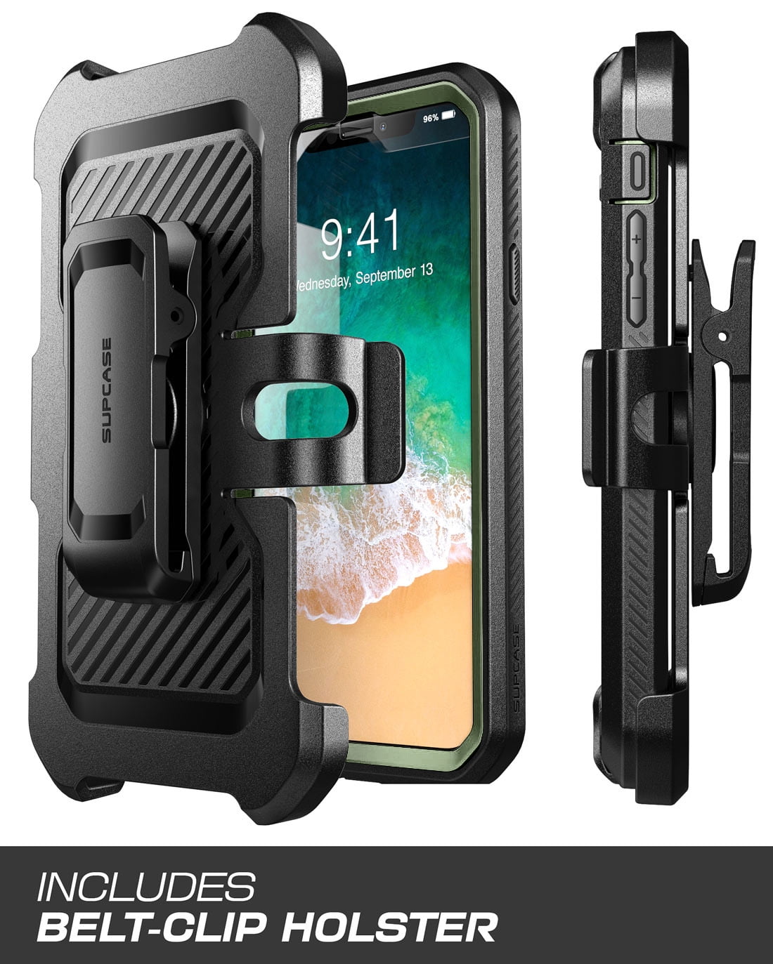 SUPCASE Unicorn Beetle Pro Series Case Designed for iPhone XR, with Built-in Screen Protector Full-Body Rugged Holster Case for iPhone XR 6.1 Inch (2018 Release) (Green)