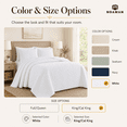 thumbnail image 3 of Noaman 3 Piece Reversible Bedspread Set White King/Cal King, Oversized Quilted Medallion Design, Hypoallergenic Polyester Filling, Ultra-Soft Microfiber, Machine Washable, 3 of 9