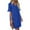 Blue #72, variant on QIJIE Shirt Dress for Women V Neck Short Sleeves Solid Color Casual Flowy Summer Dresses(S-2XL) Sky Blue 2XL