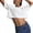 White, variant on Boxy Cropped Tees for Women Crew Neck Trendy Summer Short Sleeve Cropped Tees Basic Tops for Daily Wear Sports
