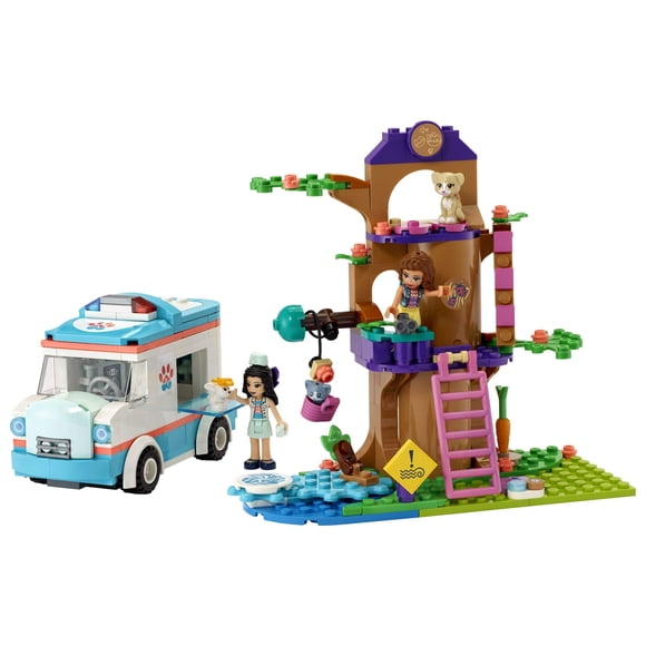 LEGO Friends Vet Clinic Ambulance 41445 Building Kit; Collectible Toy with Ambulance, Rabbit and Kitten Toys, Childrenâs Vet Kit and Olivia and Emma Mini-Dolls, New 2021 (304 Pieces) LEGO -