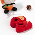 thumbnail image 3 of Dakaela Baby Booties Newborn Cozy Fleece Halloween House Slippers Winter Warm Infant Crib Sock Shoes First Walkers Red Size 5.5, 3 of 7