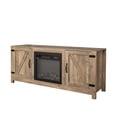 thumbnail image 6 of Fireplace TV Stand for TV up to 65 inches, Wood Electric Fireplace TV Console Table Stand with Storage, Home Living Room Entertainment Center Media Console, Rustic Brown, 58"L x 16"W x 25"H, 6 of 10