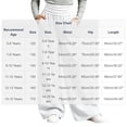 thumbnail image 4 of Falkdiz Loose Sweatpants for Girls Outdoor Wide Leg Pockets Open Bottom Relaxed fit Trendy Pantalones Solid Color Girls Pants , White , Size: 14-15 Years, 4 of 8
