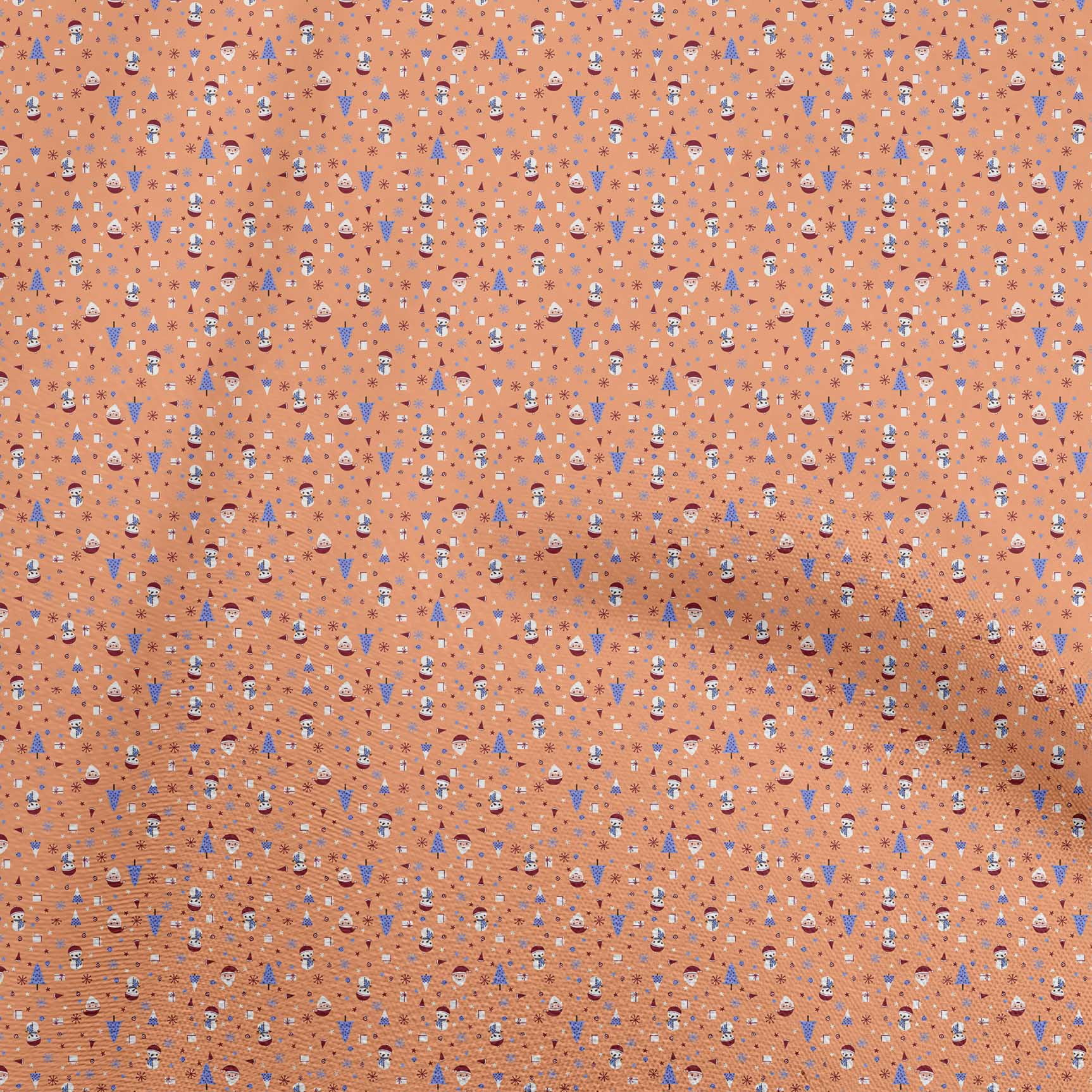 oneOone Velvet Orange Fabric Christmas Craft Projects Decor Fabric Printed By The Yard 58 Inch Wide