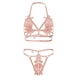 thumbnail image 4 of Gibobby Lenceria mujer sexy Lencería para mujer con encaje frontal abierto, ropa de dormir halter Nighty(Rosa, G), 4 of 5