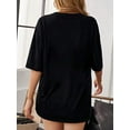 thumbnail image 2 of Hibiscus Flower Beach Vacation Oversized T-Shirt Graphic Tees Women Tops, 2 of 5