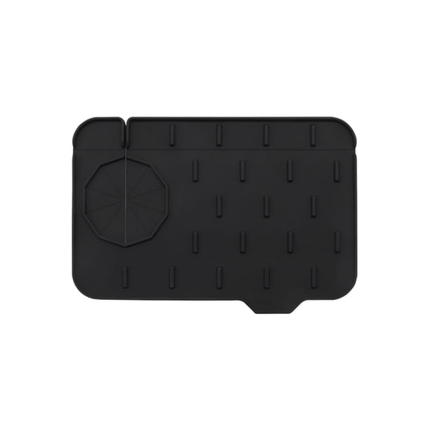 Grifo doble para cocina y baño, silicona resistente, almohadilla para fregadero, almohadilla para desagüe, almohadilla para retener el agua
