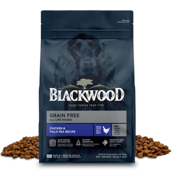 Blackwood Grain-Free Chicken & Field Pea Recipe Dry Dog Food, 10 lb Bag