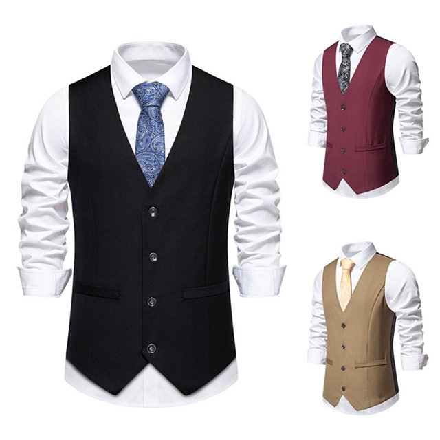 Qertyioot Independence Day Men Solid Fashion Retro Have Pockets Button V-neck Tanks Tops Blouse