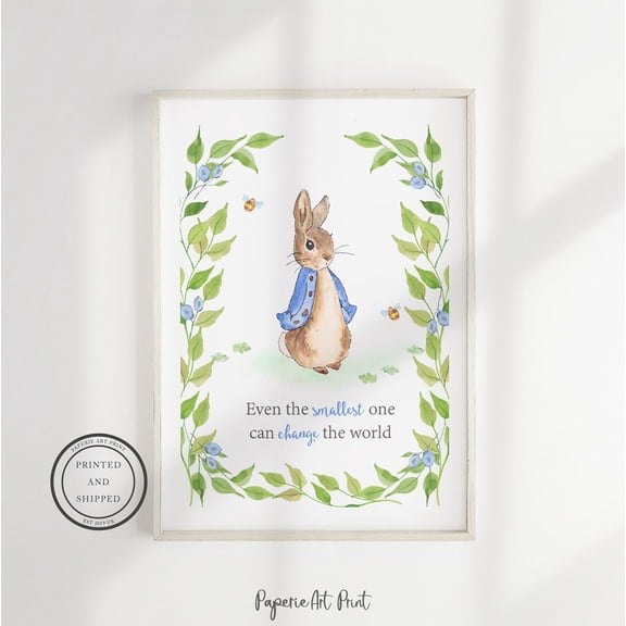 Nursery Wall Art, Peter Rabbit Quote, Peter Rabbit Nursery, Baby Decor, Wall Art, Room UNFRAMED Poster, Wall Art for Decor, Present, 8x12