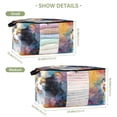 thumbnail image 2 of Foldable Clothes Storage Bags Clothes Organizer Bin with Clear Windows for Clothes Bedding Watercolor Calico Cat, 2 of 6