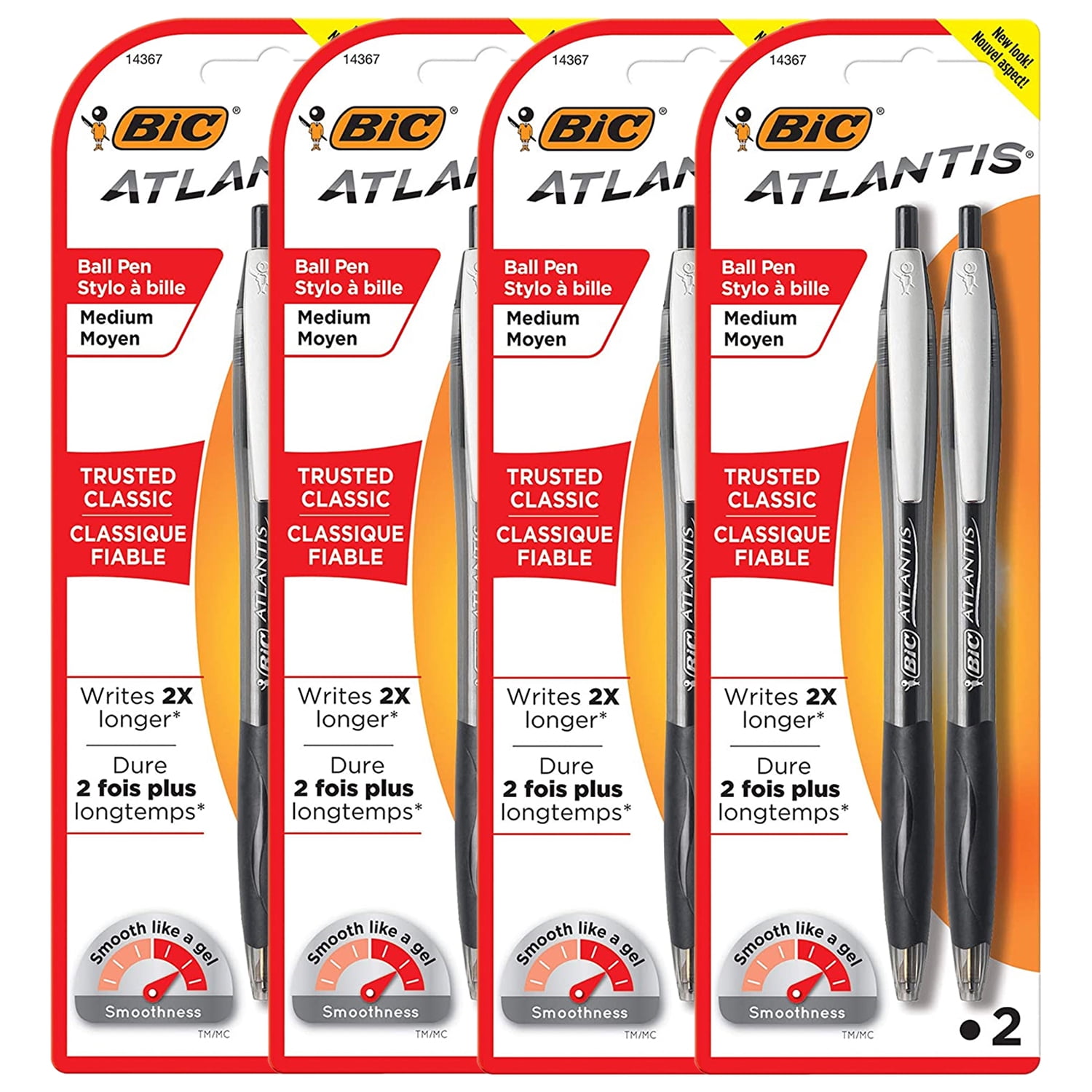 Pack of (4) BIC Original Retractable Ball Pen