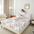 thumbnail image 4 of Castle Fairy 4-Piece King Sheet Set: Pink Flower Girl Spring Garden Botanical Plants Luxury, 4 of 7