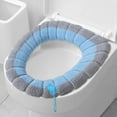 thumbnail image 6 of Hwuxmo Household Universal Toilet Seat Thickened With Handle Winter Toilet Ring Washable Sets Wear Knitted Toilet Seat Home, 6 of 7