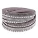 thumbnail image 4 of Women Faux Leather Shiny Hot Fix Rhinestone Inlaid DIY Multilayer Bracelet Gift 26-27s, 4 of 4
