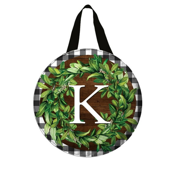 Briarwood Lane Wreath Monogram Letter K Door Hanger