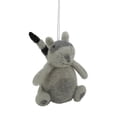 thumbnail image 2 of Gallerie 4.5" Wool Raccoon Christmas Ornament - Gray/Black, 2 of 7