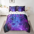 thumbnail image 2 of Homewish Abstract Gamepads 7-Piece Twin Bedding Set - Galaxy Video Game, 2 of 8