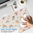 thumbnail image 4 of Long Mouse Pads for Desk,Pastel Fairy Rainbow Pattern Desk Mats on Top Of Desks, Desk Mouse Pad Extra Large with 3mm Non-Slip Base and Stitched Edge for Gaming,Office,Work,Home 31.5"x15.7", 4 of 6