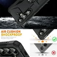 thumbnail image 2 of ELEHOLD Heavy Duty Rugged Case for Samsung Galaxy A16 5G,360° Rotation Ring Holder Kickstand Function Anti-Slip Work with Magnetic Car Mount Shockproof Protective Case,Black, 2 of 8