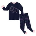 thumbnail image 6 of Hessimy Toddler Boys Girls Spring Summer Soft Fabric Thermal Underwear Soft Warm Long Sleepwear Pjs Set(Black,7-8 Years), 6 of 7