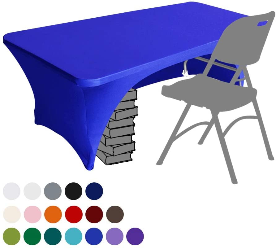 Eurmax Spandex Table Cover 6 ft. Fitted 30+ Colors Polyester Tablecloth
