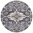 thumbnail image 2 of Addison Rugs Chantille Indoor/Outdoor Traditional Global Purple Machine Washable Round Rug, 8' x 8', 2 of 8