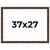 37x27 Frame Brown Burl Real Wood Picture Frame Width 1.625 Inches | Interior Frame Depth 0.5 Inches