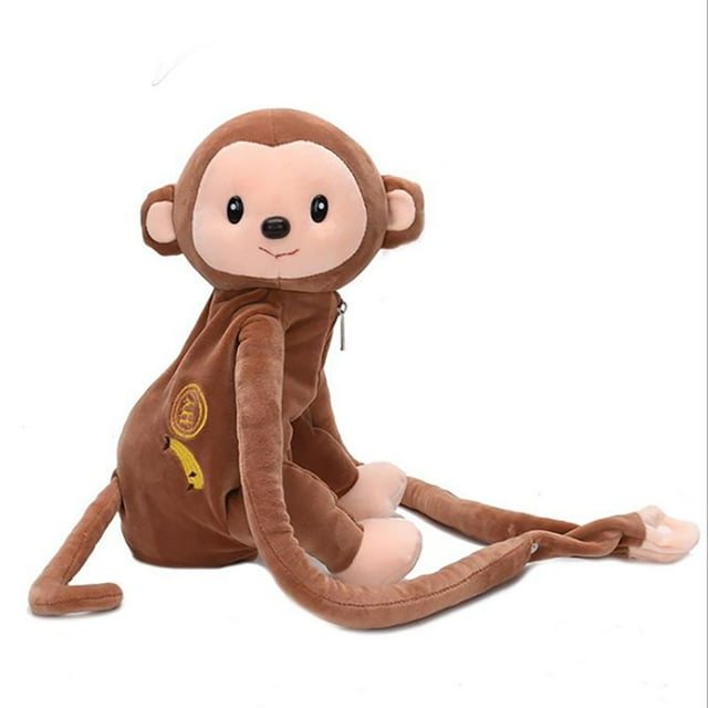 Lovely Monkey Plush Shoulder Bag Cartoon Children Stuffed Animal Messenger Bag Gift