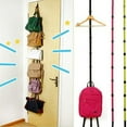 thumbnail image 1 of Over Door Straps Hanger 8 Hooks Adjustable Hat Bag Clothes Coat Rack Organizer, 1 of 5