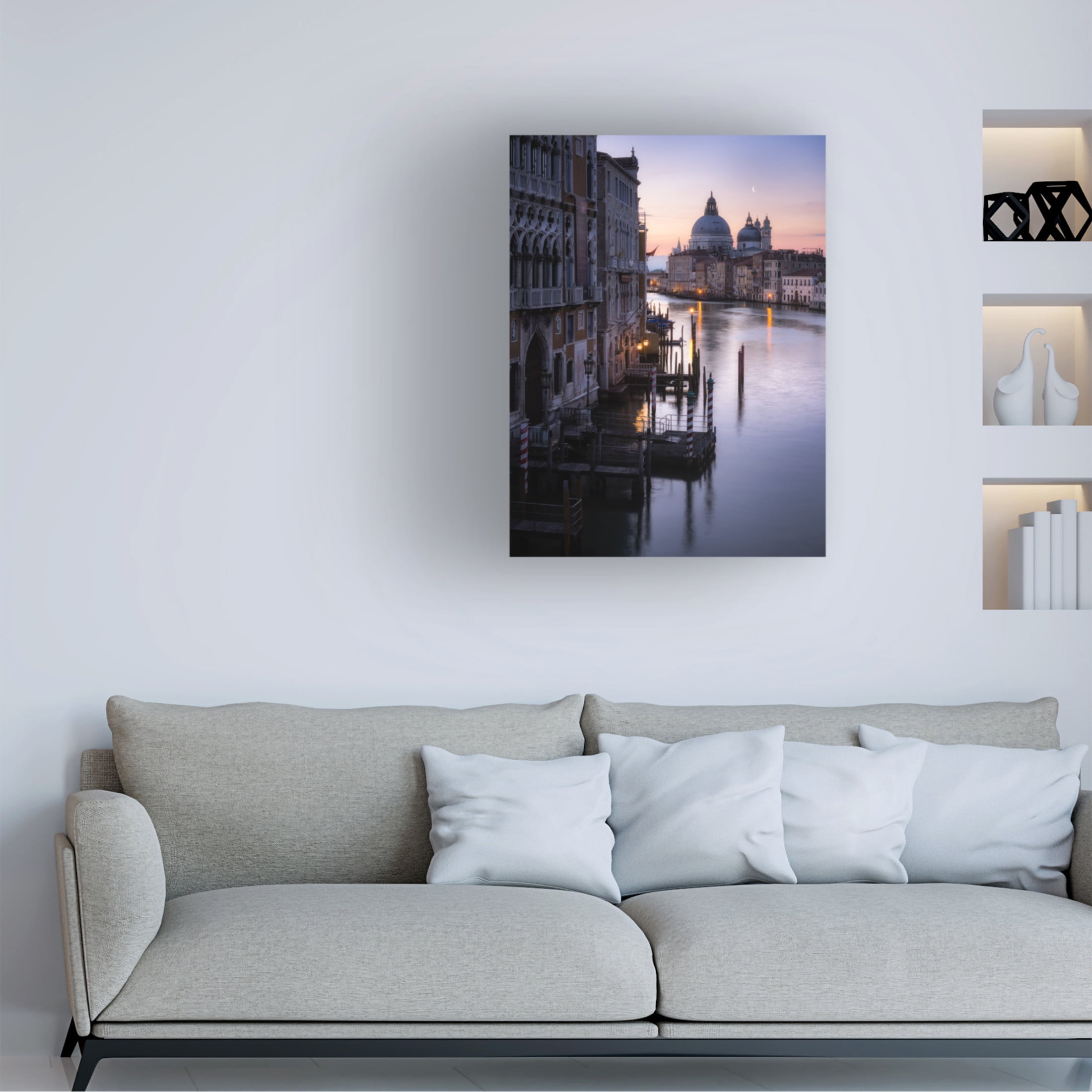 Trademark Fine Art Tomaz Klemensak  Venice, sunrise from the Academia bridge Canvas Wall Art