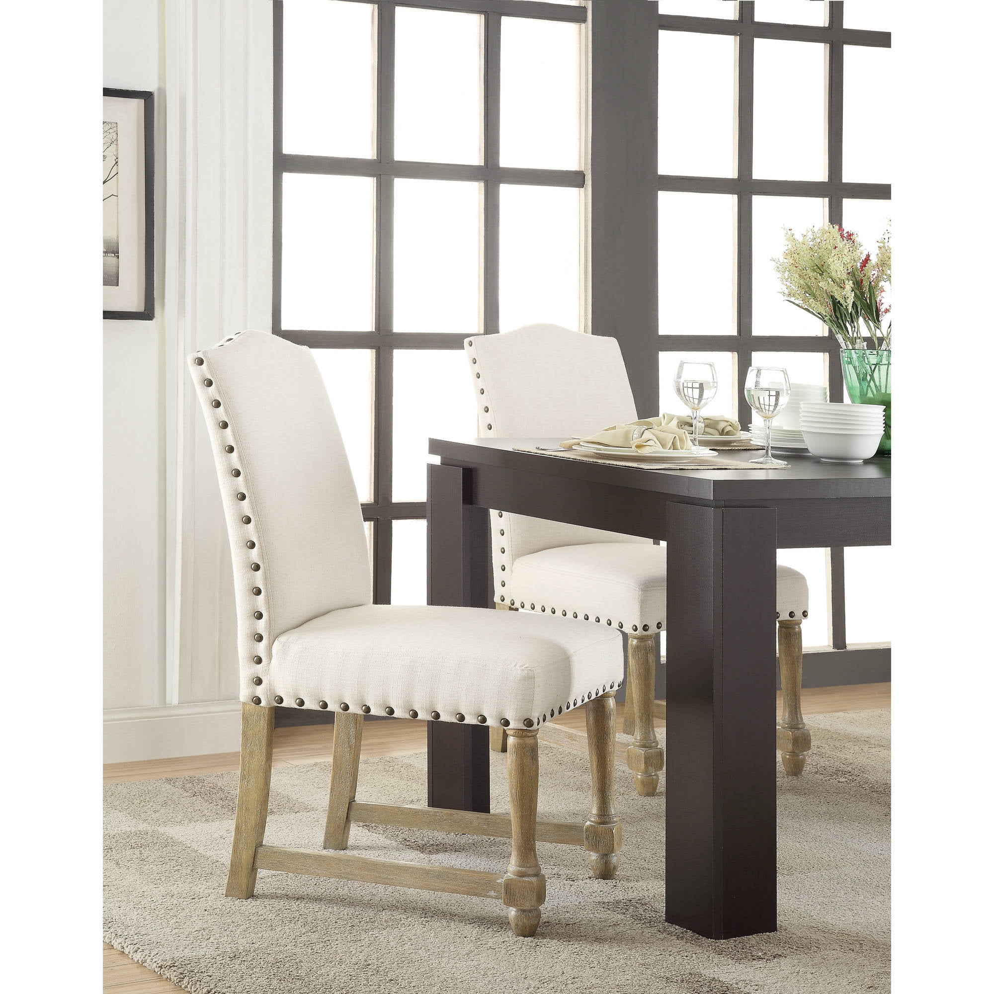 Kingman Dining Chair In Elite Espresso Bonded Leather With Nailhead Kingman Dining Chair In Elite Espresso Bonded Leather With Nailhead Trim And Solid Wood Legs Com