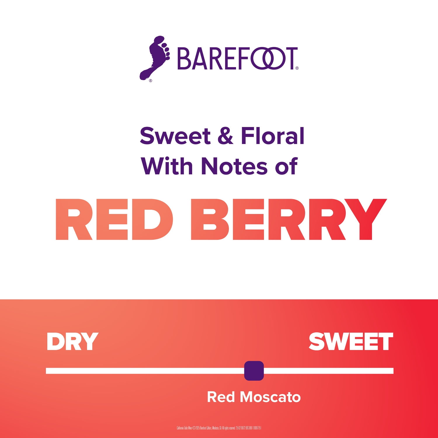 Barefoot Cellars Red Moscato Sweet Red Wine, 750ml Bottle