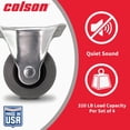 thumbnail image 4 of Colson 2 In. Gray TPR Rigid Plate Caster 82245, 4 of 4