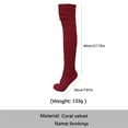 thumbnail image 2 of Outfmvch Over Knee Thigh Socks thigh high socks thigh high socks New : Stacked Lace Pants Woolen Legs Step On Feet Knitted Over Knee Christmas Floor Socks Striped Socks Mid Calf Socks Women Black A, 2 of 3