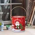 thumbnail image 5 of Lksixu Christmas Cookie Tins with Lids, Round Metal Christmas Themed Decorative Candy Container with Handle, Reusable Vintage Cookie Jar Large Capacity Storage Bucket for Gift Giving & Holiday Treats, 5 of 6