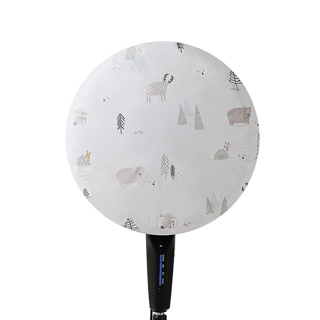 Funda protectora para ventilador, impermeable, lavable, circular, vertical, para suelo, color gris girasol