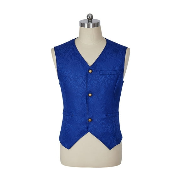 Steampunk Victorian Vest - Gothic Mens Waistcoat for Halloween