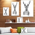 thumbnail image 2 of Designart - Cerf Habillé - Impression de Peinture d'Animaux Croquis sur Toile Emballée, 2 of 2
