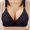 Black, variant on Hrsba Womens Plus Size Bra,Women's Non Steel Ring Style Printed Gathered Middle Button Breathable Underwear Daily Bra,Womens Casual Summer Bra,Womens Bra