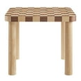 thumbnail image 2 of Modway Oscar 36 Inch Square Checkered Dining Table in Brown, 2 of 4