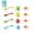 Multicolor, variant on Egg and Spoon Game Race Set 4 Players, Classic Outdoor Lawn Games for Families, Plastic Relay Race Toys for Party, Balance Training Coordination