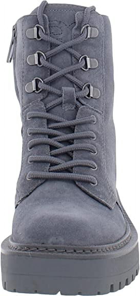Sam Edelman Lue Grey Suede Chunky Heel Rounded Toe Lace Up  display picture 1