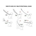 thumbnail image 2 of 6-Way Multifunctional Leather Dog Leash, Adjustable Schutzhund Lead 49"-94" Long, 5/8" Wide (15 mm), 2 of 2